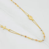 Cadena Denario Virgen Milagrosa 3.85g / 18 in / 0.88mm Tres Oros 18K