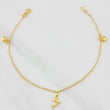 Tobillera Rolo Corazones Delfin 3.1g / 9 1/4 in / 2.04mm Oro Amarillo 18K