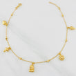 Tobillera Aro Seguido Figuras 3.55g / 9 3/4 in / 1.33mm Oro Amarillo 18K