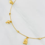 Tobillera Aro Seguido Figuras 3.55g / 9 3/4 in / 1.33mm Oro Amarillo 18K