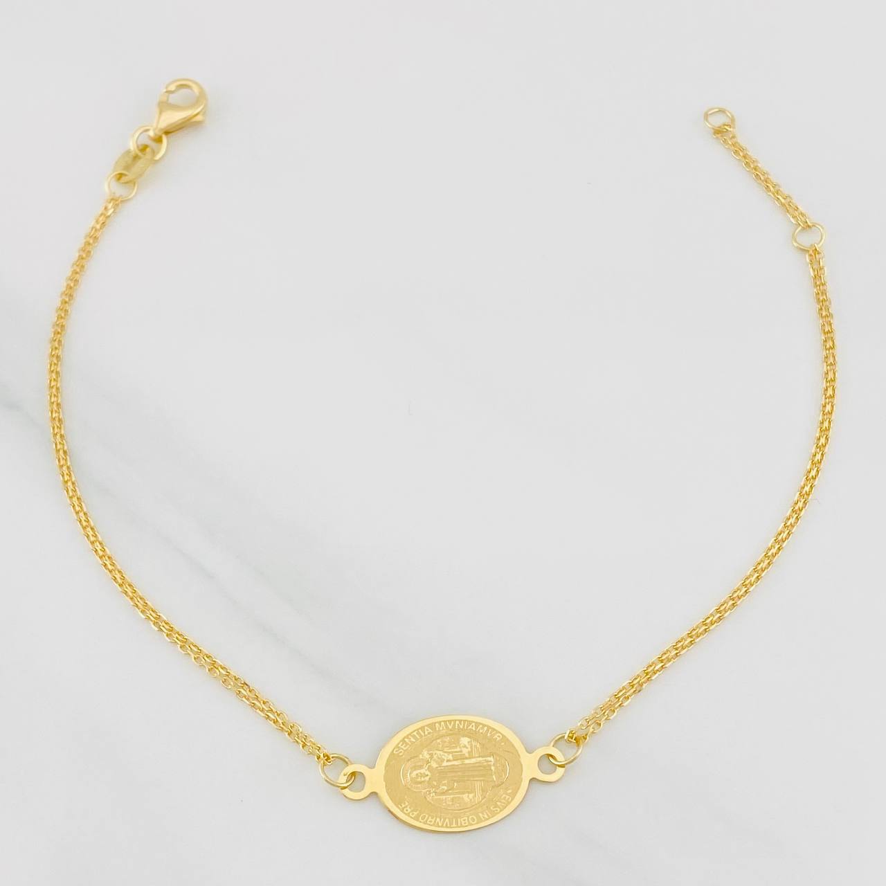 Pulso Modulable Aro Seguido San Benito 1.75g / 7 1/4 in - 6 1/2 in / 0.86mm Oro Amarillo 18K