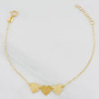 Pulso Modulable Aro Seguido Corazones 1.1g / 7 1/4 in - 6 1/2 in / 1.13mm Oro Amarillo 18K