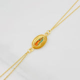 Pulso Modulable Aro Seguido Virgen Guadalupe 1.8g / 7 1/4 in - 6 1/2 in / 0.85mm Oro Amarillo 18K