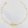 Pulso Modulable Aro Seguido Cruz 1.45g / 7 1/4 in - 6 1/2 in / 0.83mm Oro Amarillo 18K