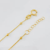 Pulso Modulable Aro Seguido Cruz 1.45g / 7 1/4 in - 6 1/2 in / 0.82mm Oro Amarillo 18K