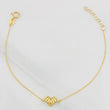 Pulso Modulable Aro Seguido Corazon 0.85g / 7 1/4 in - 6 1/2 in / 0.85mm Oro Amarillo 18K