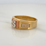 Anillo Signo Peso 6.7gr / T10 / Tres Oros 18K $