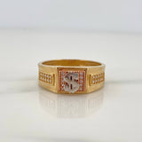 Anillo Signo Peso 6.7gr / T10 / Tres Oros 18K $