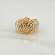 Crown Ring 7.35gr / T7 / Two Golds Yellow White 18K $