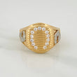 Seal Horseshoe Ring 10.8gr / T12 1/4 / Two Golds Yellow White 18K $