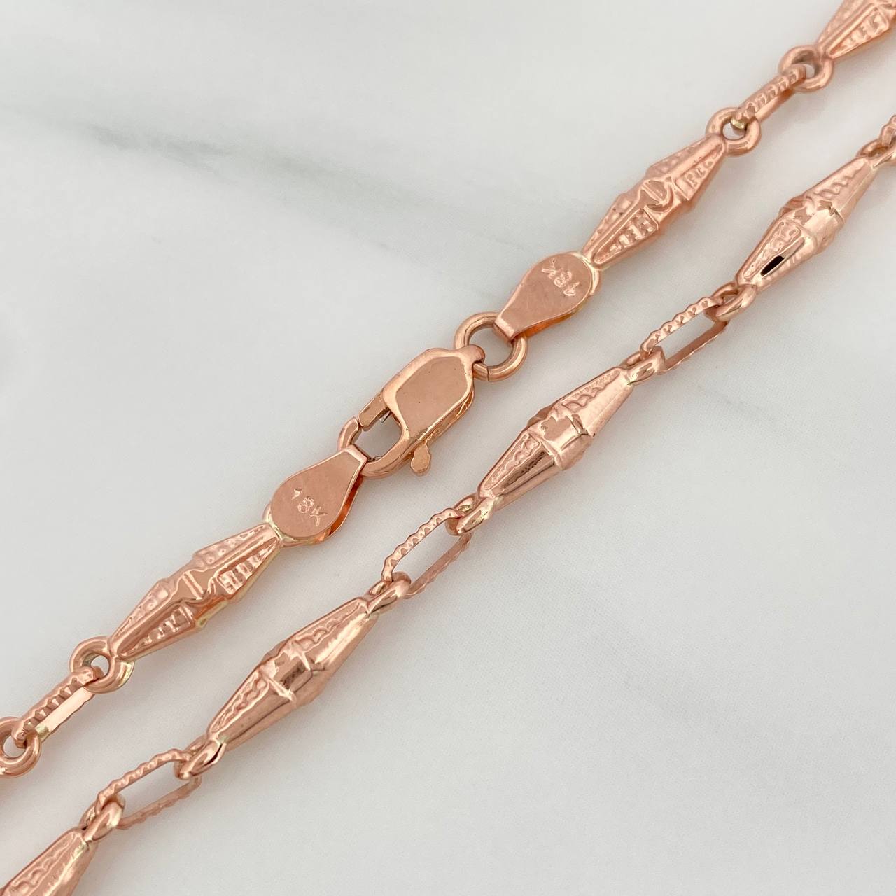 Pulso Rustico Dubai 3.75gr / 7 3/4 in / 1.5mm Oro Rosa 18K %