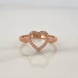 Anillo Corazones 1.65gr / T5 1/4 / Oro Rosa 18K %