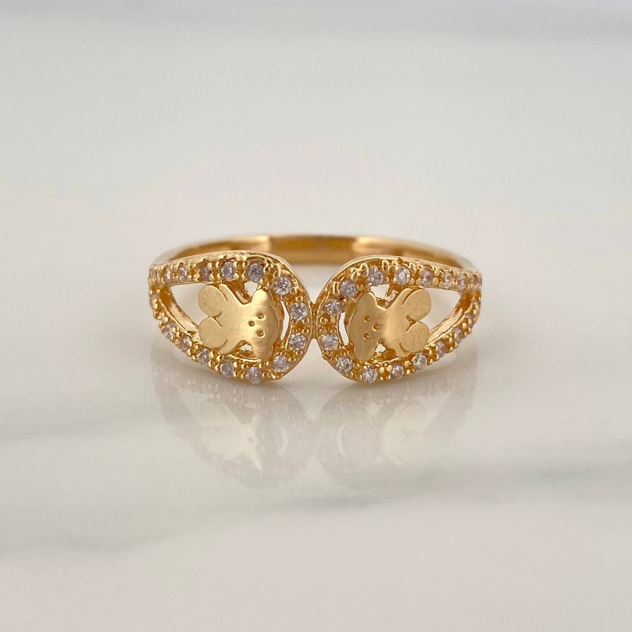 Anillo Osos TS 2.65gr / T8 / Oro Amarillo 18K %