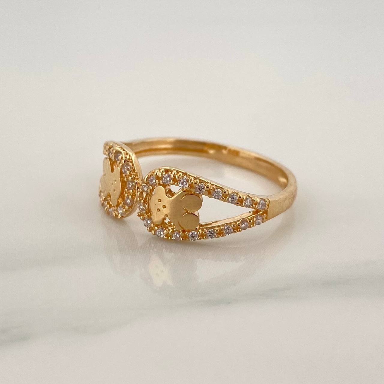 Anillo Osos TS 2.65gr / T8 / Oro Amarillo 18K %