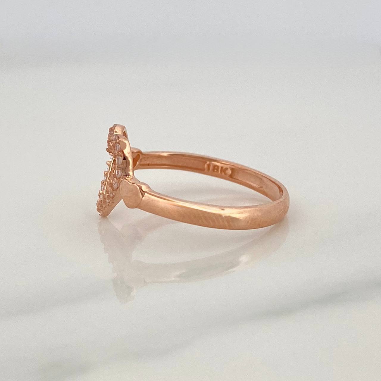 Anillo Corazones 1.65gr / T5 1/4 / Oro Rosa 18K %