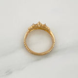 Anillo Corona 2.5gr / T5 1/2 / Dos Oros Amarillo Blanco 18K %
