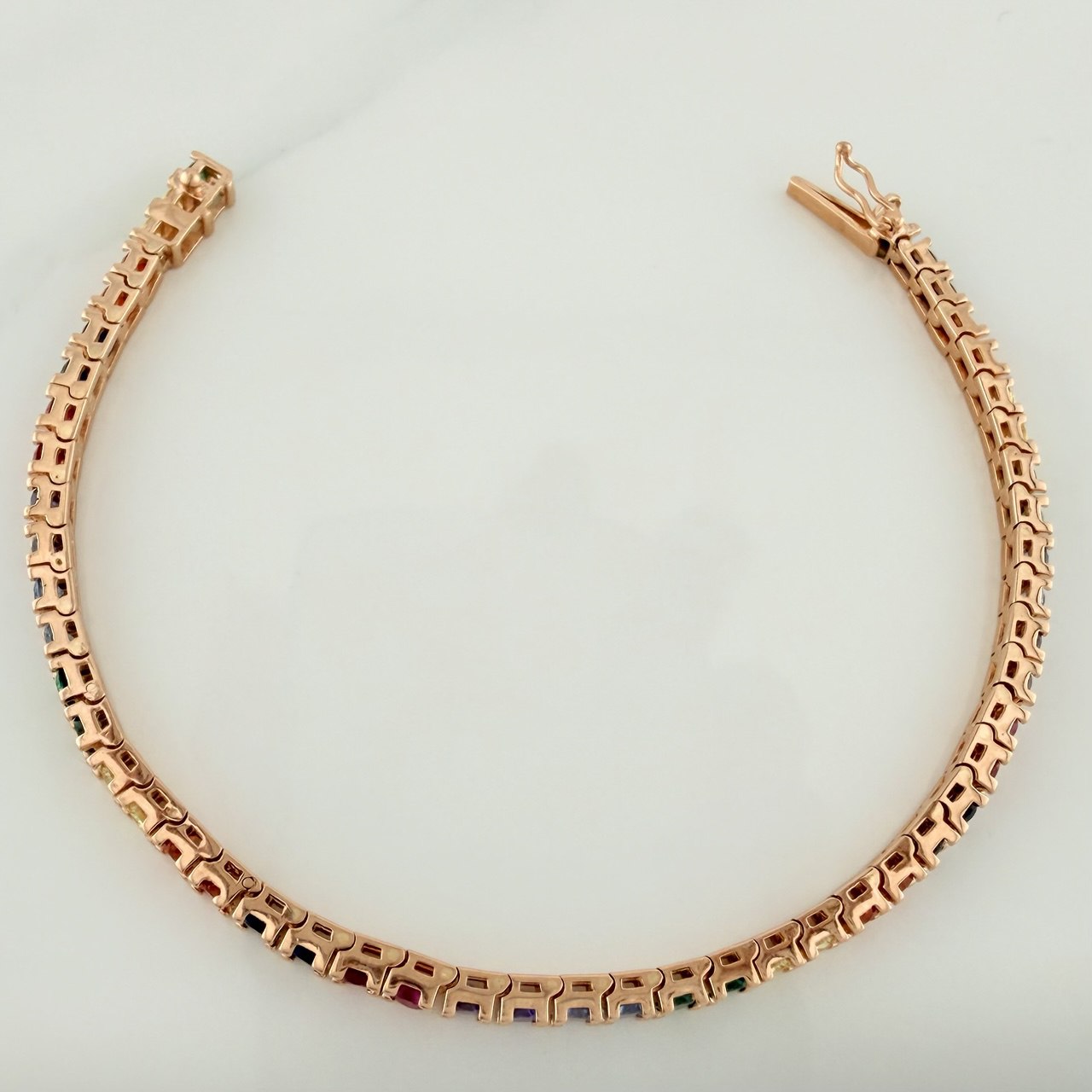 Pulso Tennis 13.25gr / 7 in / 3.2mm Oro Rosa 18K $