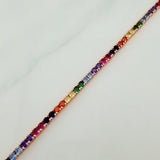 Pulso Tennis 13.25gr / 7 in / 3.2mm Oro Rosa 18K $