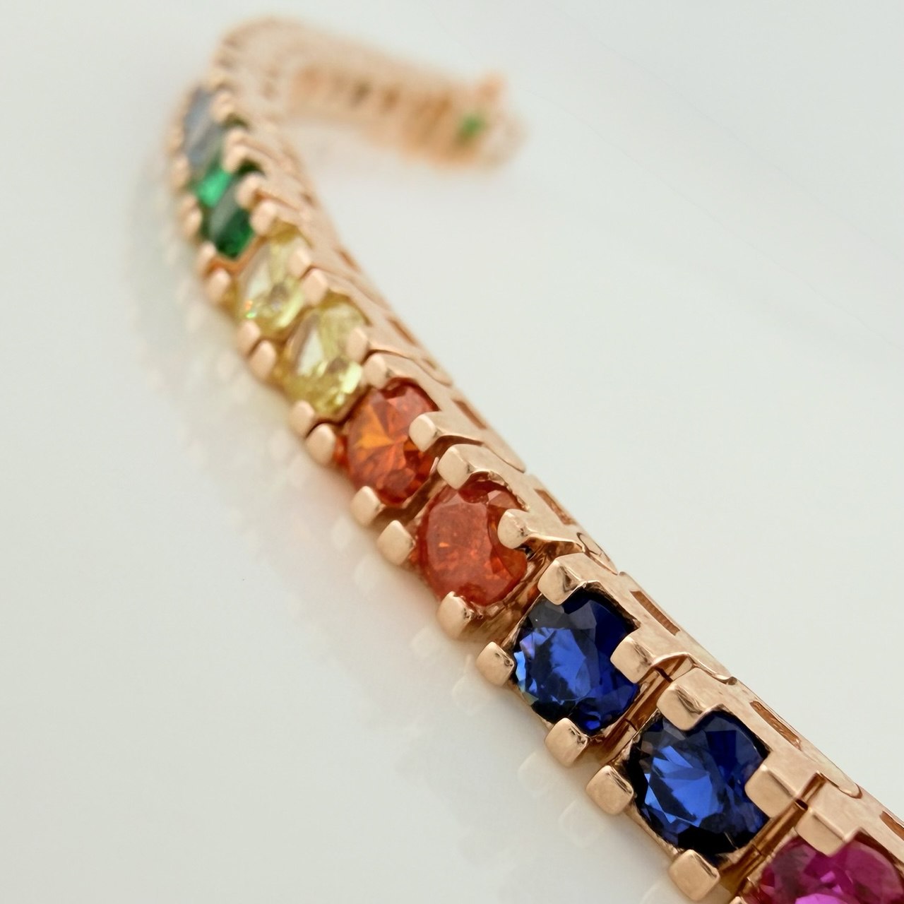 Pulso Tennis 13.25gr / 7 in / 3.2mm Oro Rosa 18K $