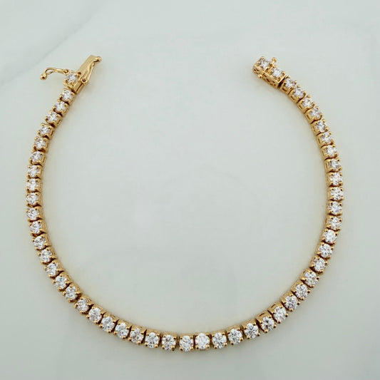 Pulso Tennis 18.5gr / 7 in / 3.2mm Oro Amarillo 18K $