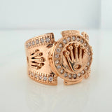 Anillo Corona 5.6gr / T5 1/4 / Oro Rosa 18K $