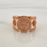 Anillo Corona 5.6gr / T5 1/4 / Oro Rosa 18K $
