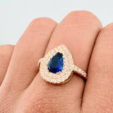 Anillo Halo Gota 2.55gr / T6 / Oro Amarillo 18K $