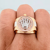 Crown Ring 10.55gr / T7 3/4 / Three Golds 18K $