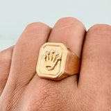 Anillo Corona 3.7gr / T9 1/2 / Oro Amarillo 18K $