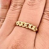 Anillo Cubano 2.85gr / T5 3/4 / Oro Amarillo 18K $