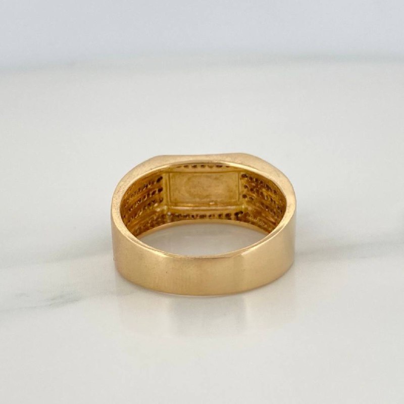 Anillo Dios 8.5gr / T10 / Dos Oros Amarillo Blanco 18K $