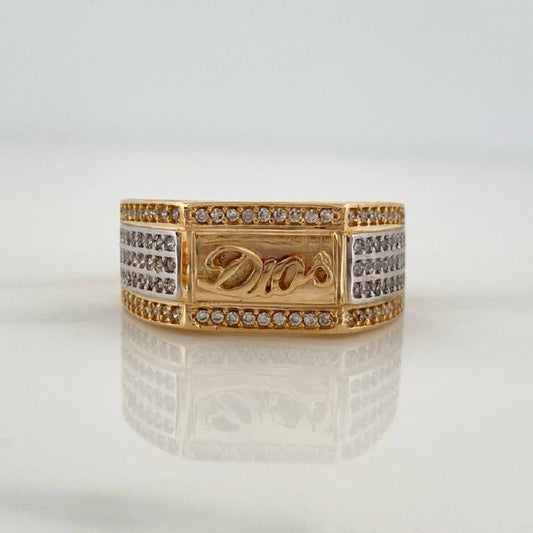 God Ring 8.5gr / T10 / Two Golds Yellow White 18K $