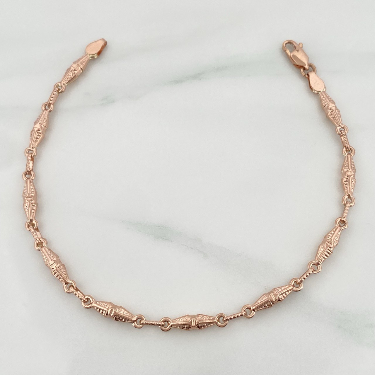 Pulso Rustico Dubai 3.75gr / 7 3/4 in / 1.5mm Oro Rosa 18K %