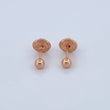 Plain Bead Stud Earrings 0.4gr / 3mm Rose Gold 18K %