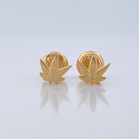 Topos Marihuana 0.7gr / 6mm Oro Amarillo 18K %