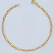 Tobillera Figaro 2.75gr / 9 3/4 in / 3.2mm Oro Amarillo +1 18K %
