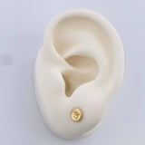 Crown Stud Earrings 0.6gr / 5.9mm 18K Yellow Gold %