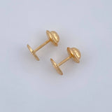 Crown Stud Earrings 0.6gr / 5.9mm 18K Yellow Gold %