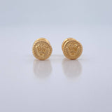 Crown Stud Earrings 0.6gr / 5.9mm 18K Yellow Gold %