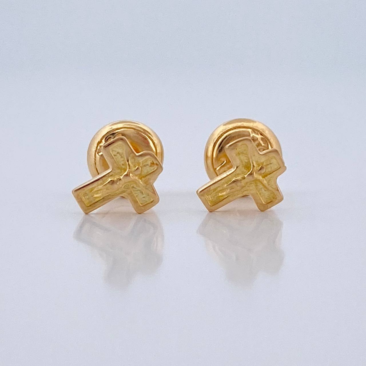Topos Cruz Cristo 0.7gr / 5.2mm Oro Amarillo 18K %
