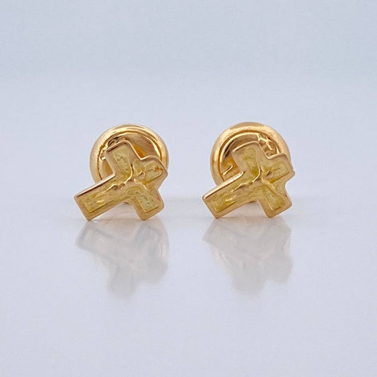 Topos Cruz Cristo 0.65gr / 5.22mm Oro Amarillo 18K %