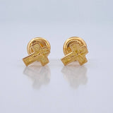 Topos Cruz Cristo 0.65gr / 5.22mm Oro Amarillo 18K %
