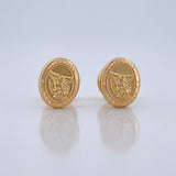 Stud Earrings San Miguel Arcangel 0.75 g / in / 7 mm Yellow Gold 18K