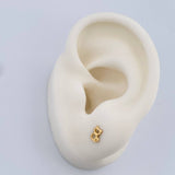 Topos Silueta Gato 0.6gr / 3.7mm Oro Amarillo 18K %