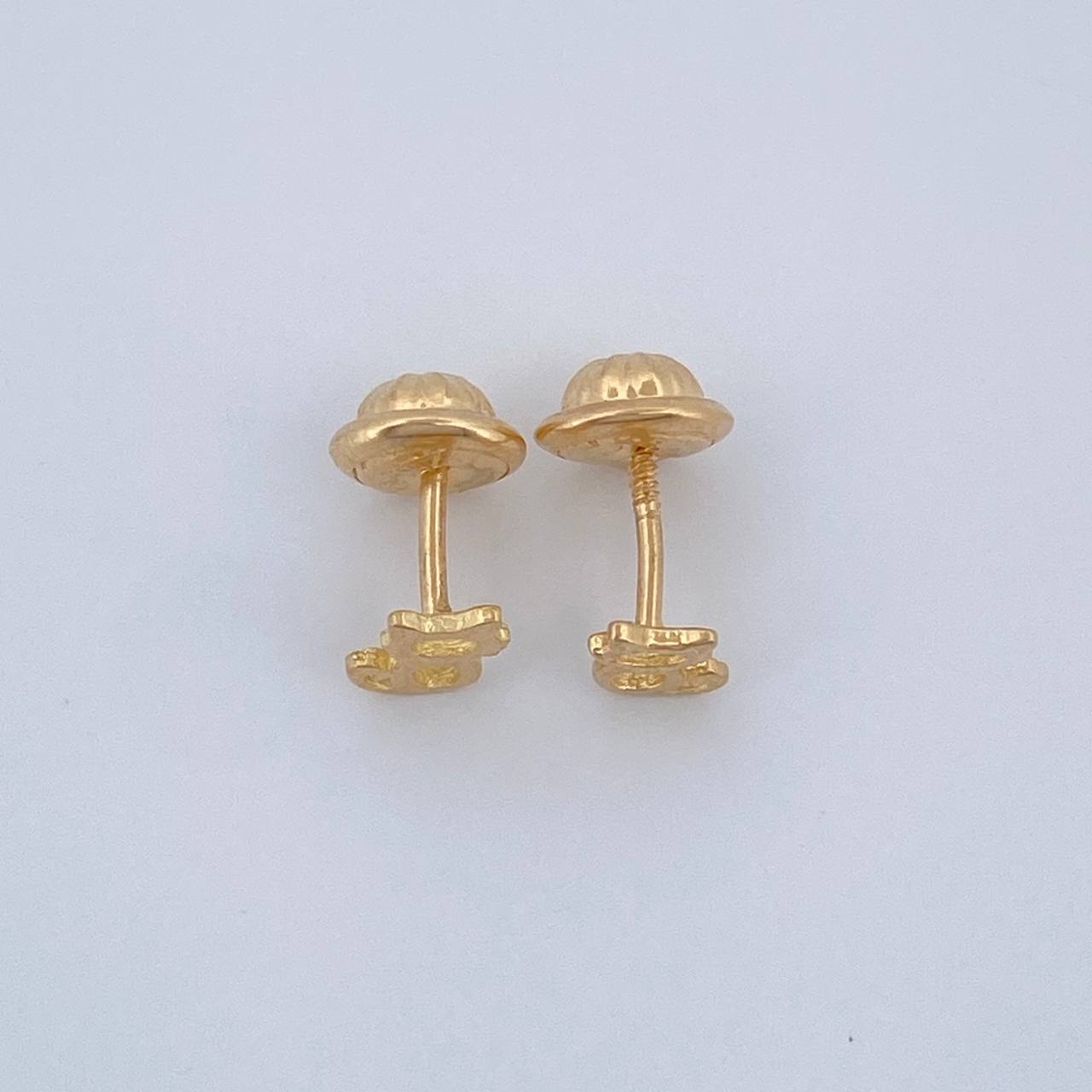 Topos Silueta Gato 0.6gr / 3.7mm Oro Amarillo 18K %