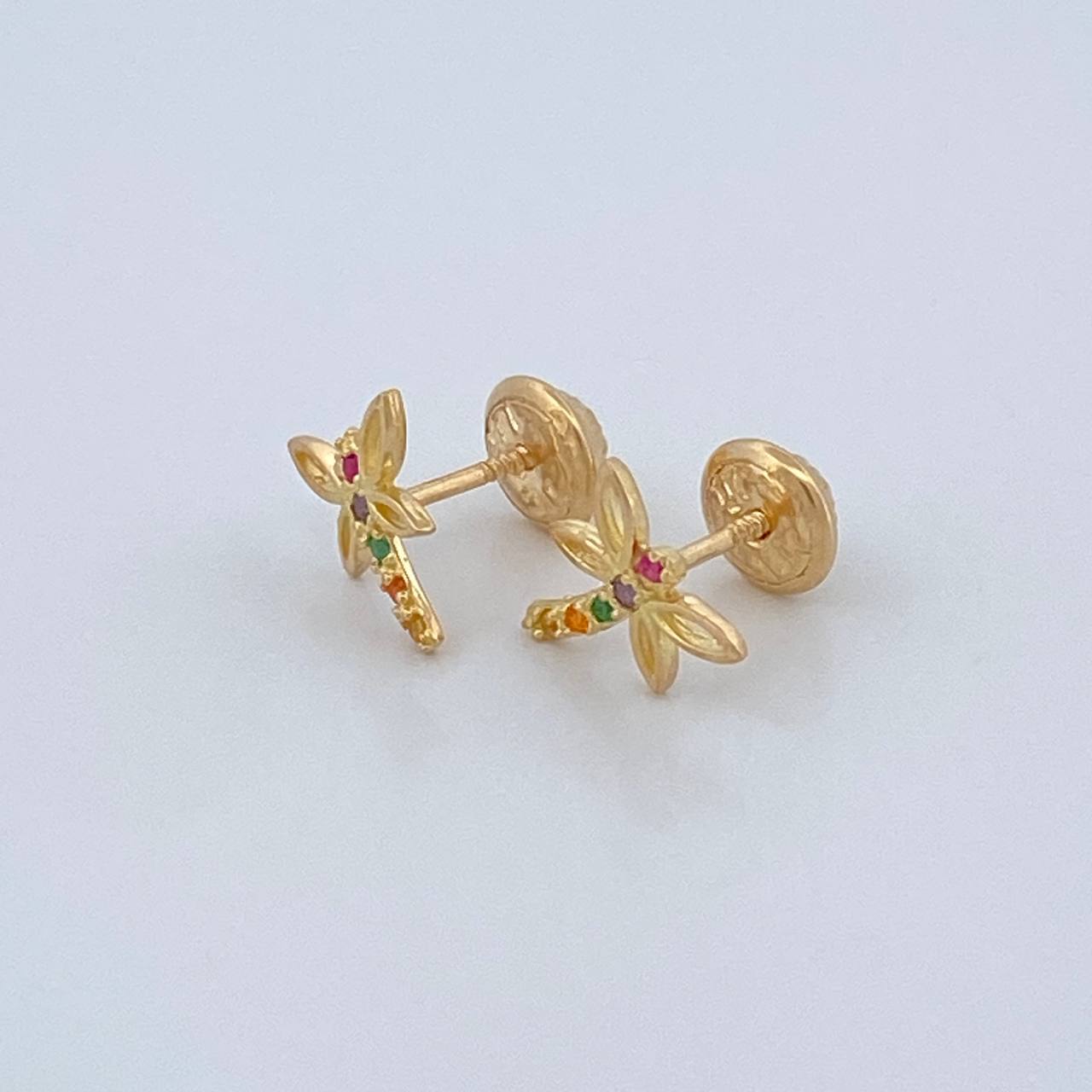 Topos Libelula 0.8gr / 7.6mm Oro Amarillo 18K %
