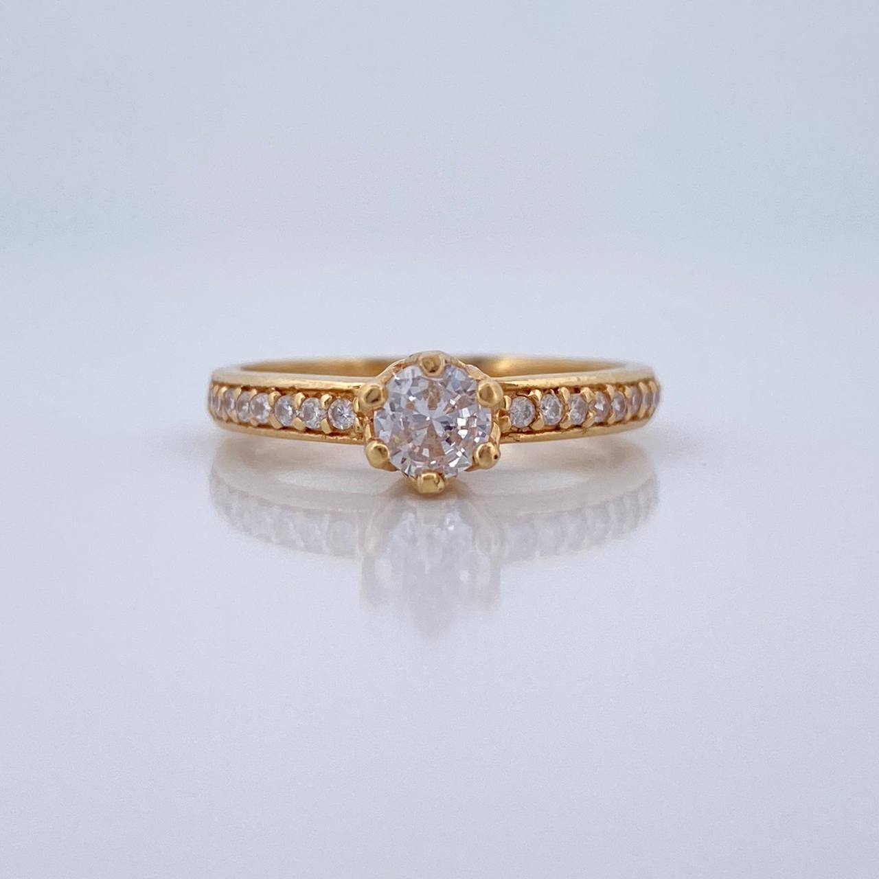 Anillo Solitario Churumbela 2.7gr / T6 1/2 / Oro Amarillo 18K %