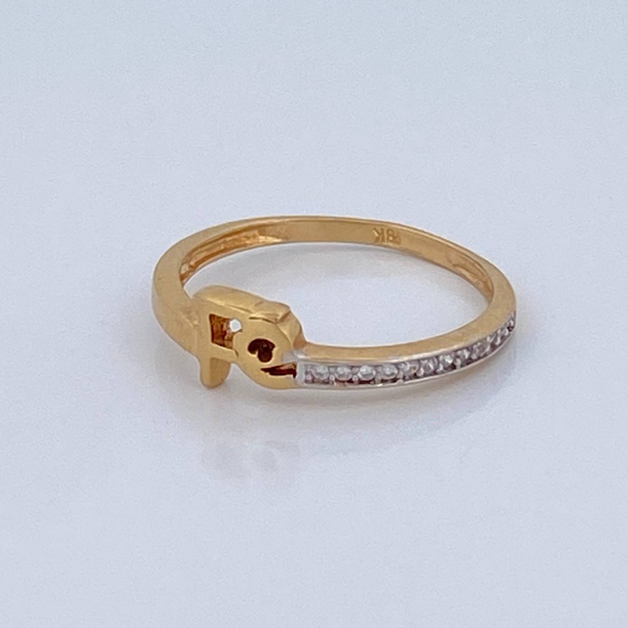 Anillo Fe 1.7gr / T6 1/2 / Dos Oros Amarillo Blanco 18K %