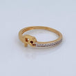 Anillo Fe 1.7gr / T6 1/2 / Dos Oros Amarillo Blanco 18K %