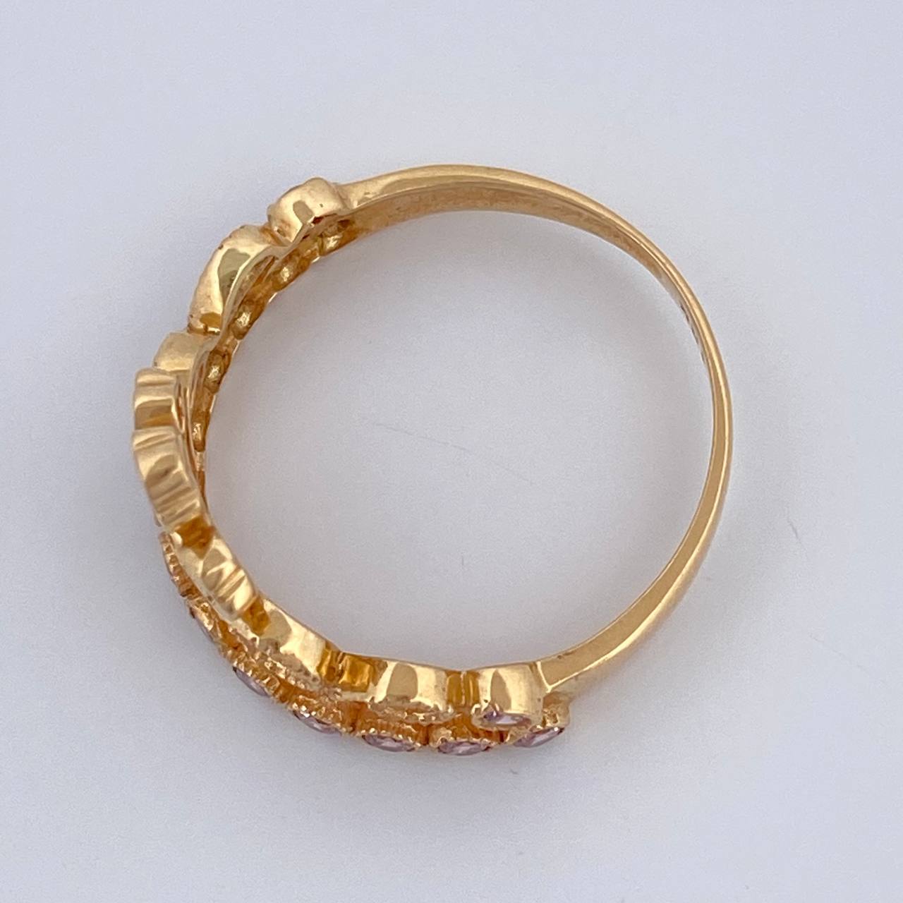 Anillo Cruz Tiara 2.4gr / T6 / Oro Amarillo 18K %